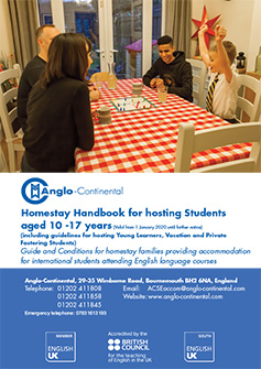 Homestay Handbook for hosting students under the age of 18 in 2025